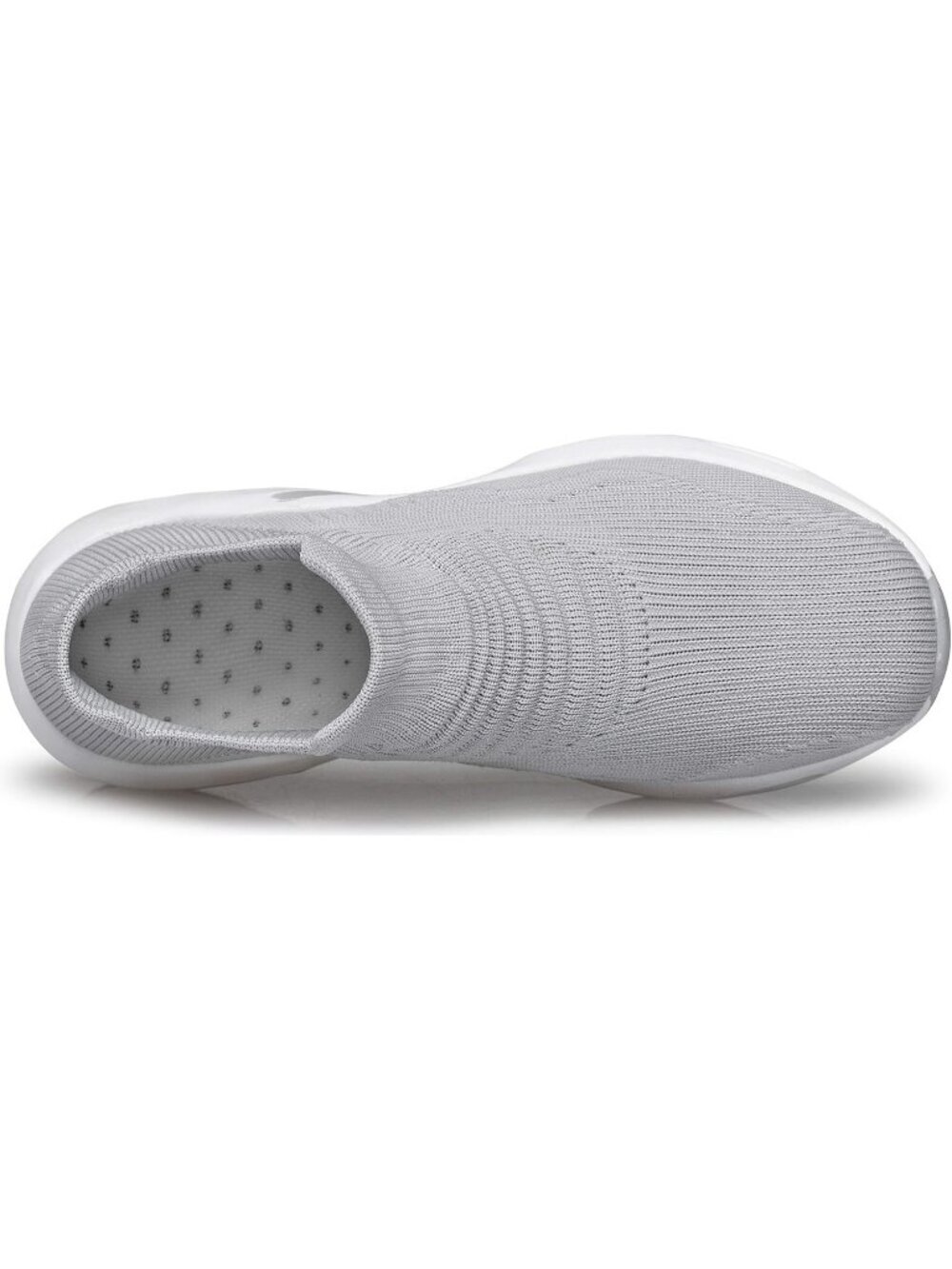 Women's Light Grey Nurse Mesh Cushion Platform Loafers Slip on Sock Sneaker - Picture 3 of 6